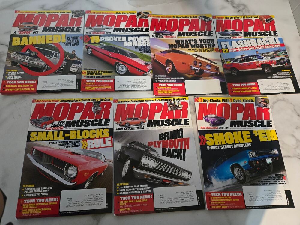 Mopar Muscle Magazine 7-Issue Collection (2009–2012 Vintage Lot)